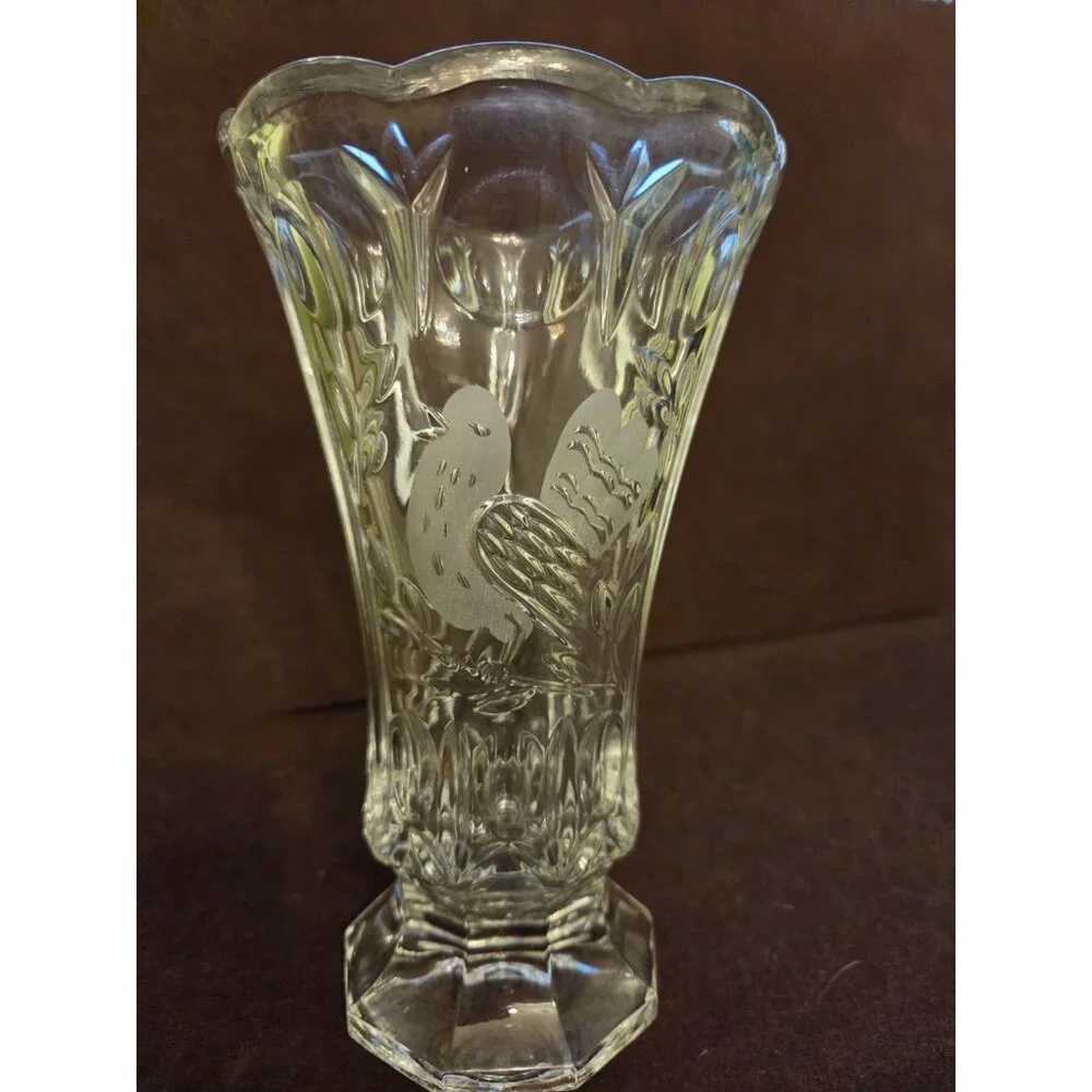 Crystal d' Adriana‎ Las Aves The Bird Vase Lead Crystal 7